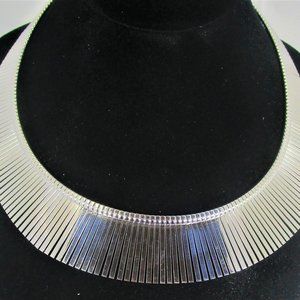 Bellezza Italian Silvertone 18" Cleopatra Reversible Necklace